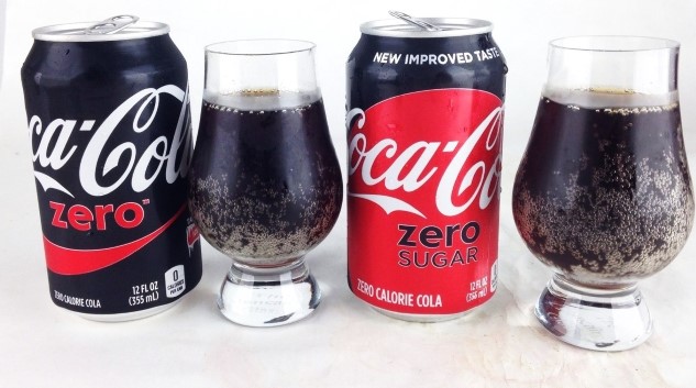 sugar in coke zero vs diet coke